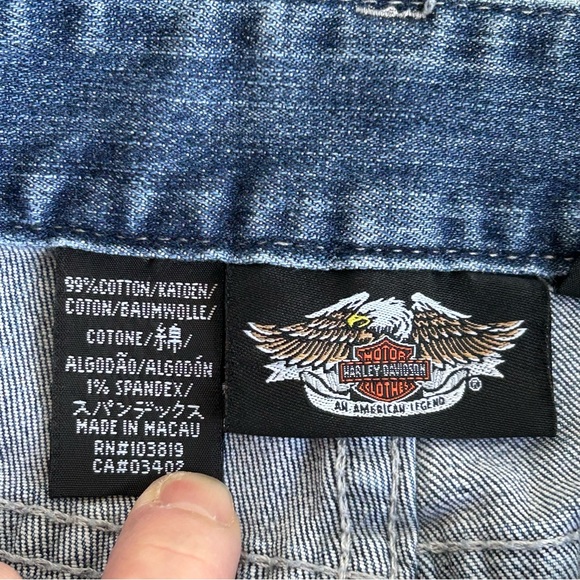 Vintage Y2K Harley Davidson Capris Jean Pants - Picture 11 of 15